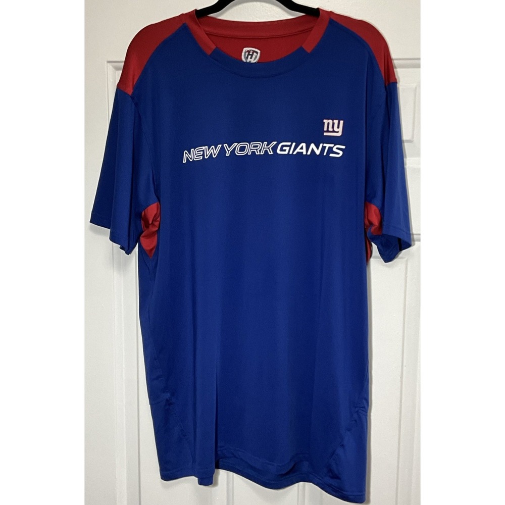 NFL Football New York Giants Dri-Fit Blue/Red Athletic Shirt Men's XL